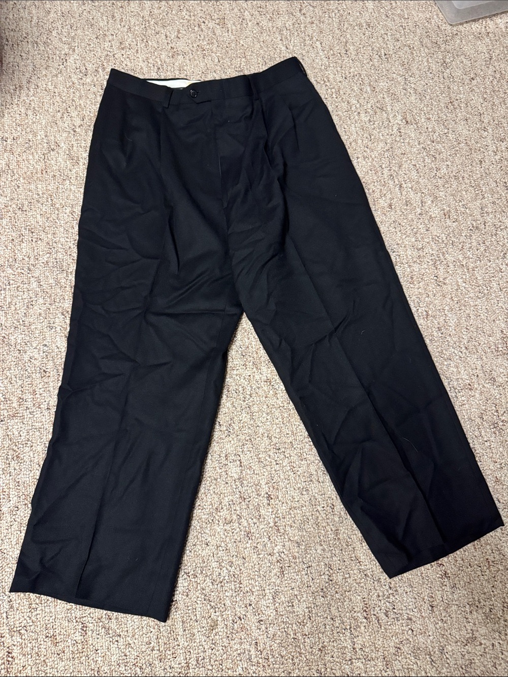 bill blass Black Classic Pleated Dress Pants